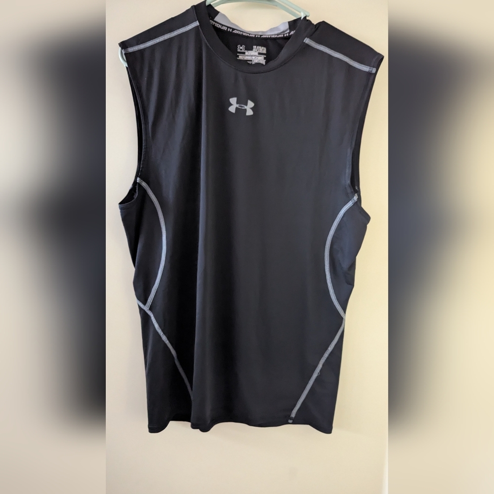 Under Armour Tank Top  Shirt Men's XL Compression HeatGear Sleeveless Athletic